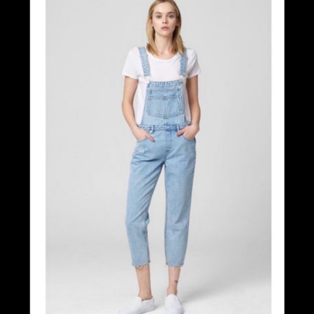 Blank NYC Women's Sky Blue Denim Overalls